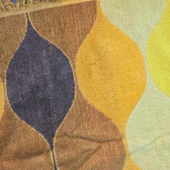 Vintage 70’s Retro Cannon Royal Family 2 Bath Towels Cotton Yellow Brown Orange - Picture 4 of 9